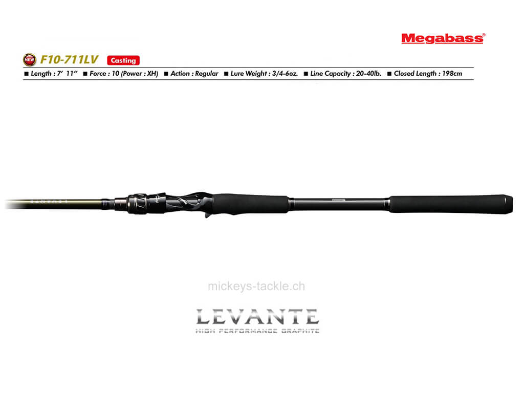 Megabass Levante Black Bass Rods Megabass