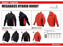 MEGABASS HYBRID HOODIE Black / Red